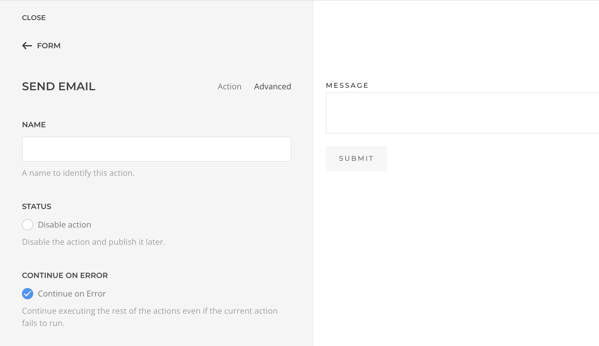 Form Continue on Error